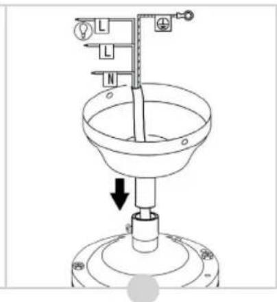 BESTRON DLHB42S - MONTAGE - Installer la tige descendante au moteur - 3