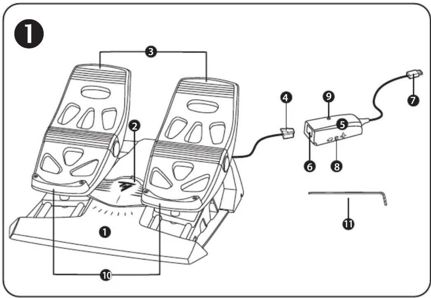 THRUSTMASTER TFRP TFlight Rudder Pedals - T.Flight Rudder Pedals - 1