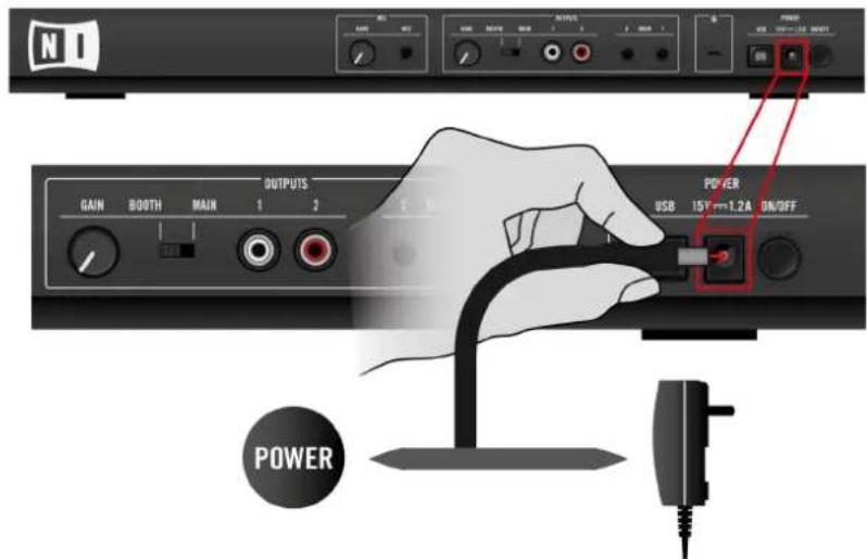 NATIVE INSTRUMENTS Traktor Kontrol S2 MK2 - Connectez l'alimentation electrique - 2