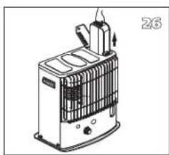 TECTRO R233TC - KONTROLLERA ATT VARMAREN AR AVSTANGD OCH HELT AVSVALNAD INNAN DU BYTER VEKE. - 27