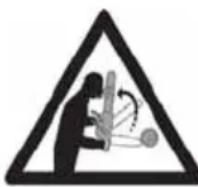 Wolf Garten CSE 2240 - NIEBEZPIECZENSTWO ZWIAZANE Z ODBICIEM (KICKBACK) - 1