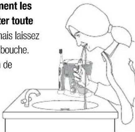 Waterpik WP950 - Fermez légèrement les lèvres pour éviter toute - 1