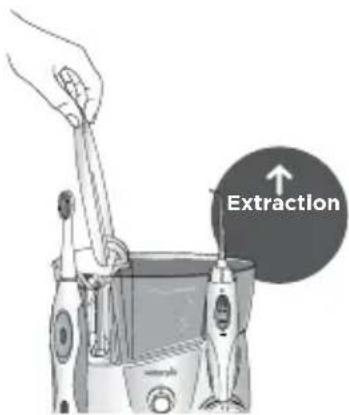 Waterpik WP950 - Mise sous tension de l'appareil - 1