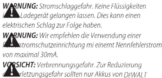 DEWALT DCK266 - Wichtige Sicherheitshinweise für alle Akku-Ladegeräte - 1