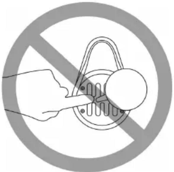 THRUSTMASTER TH8A Shifter - Upozornenie - Riziko privretia prstov v otvoroch nadstavca radenia - 1
