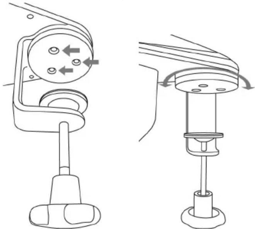 THRUSTMASTER TH8A Shifter - Placera och rotera klämsystemet (kan justeras 360^ ) - 1