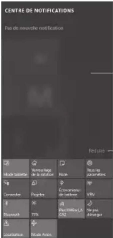 ALCATEL Plus 10 - Centre de notifications - 1