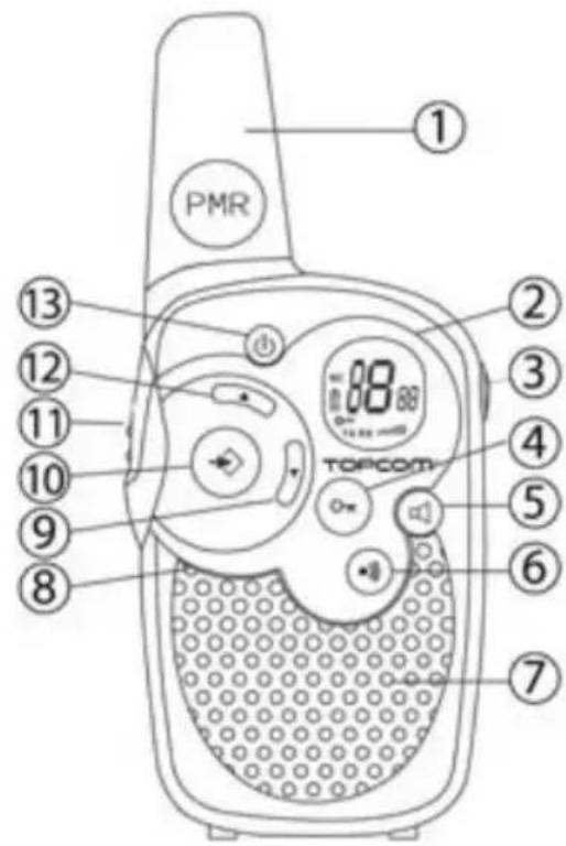 TOPCOM TWINTALKER 1302 RC6400 - TASTER - 1