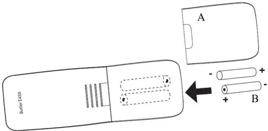 TOPCOM Butler E450 - De handset installeren - 1