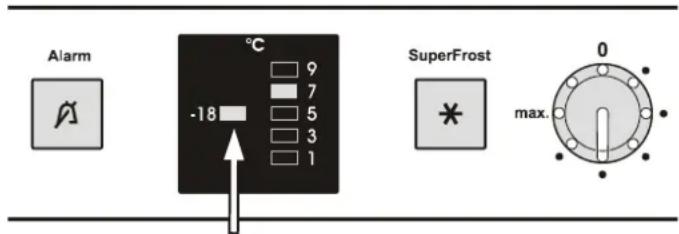 FRANKE FCT 4101 N XS - Ενδειξη θερμοκρασίας κατάψυξης - 1