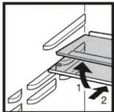 FRANKE FCT 4101 N XS - Desplazamiento de los estantes en la cara interior de la puerta - 2