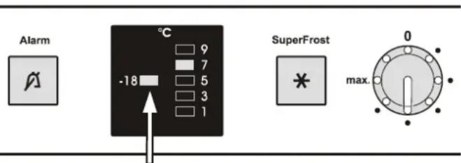 FRANKE FCT 4101 N XS - Indicación de la temperatura del congelador - 1