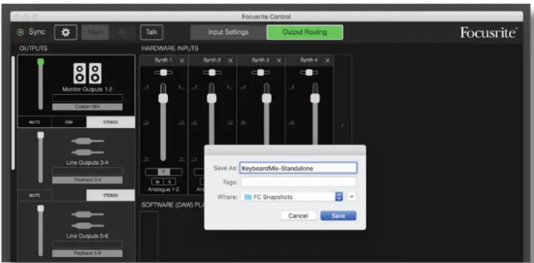 FOCUSRITE Scarlett 8i6 - Emploi de la fonction de renvoi (Loopback) - 2