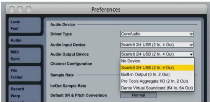 FOCUSRITE Scarlett 2i4 - Configuration audio dans votre DAW (station de travail audio numérique) - 1