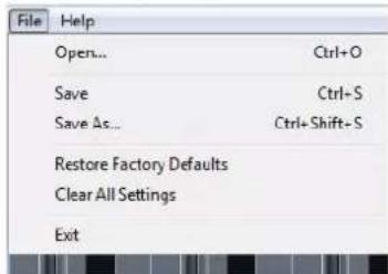 FOCUSRITE Scarlett 18i6 - Menu File (fichier) - 2