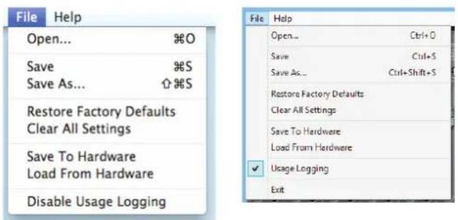 FOCUSRITE Saffire PRO 26 - Menu File (fichier) - 1