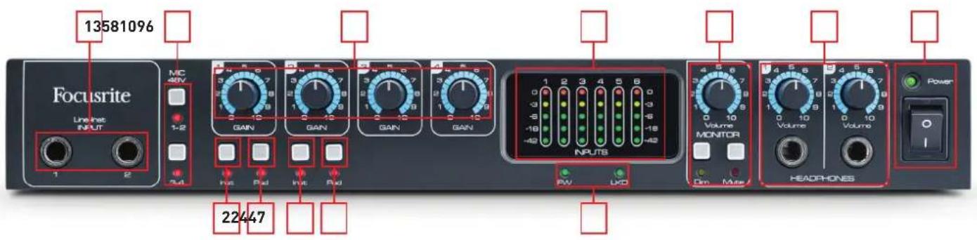 FOCUSRITE Saffire PRO 26 - Face avant - 1
