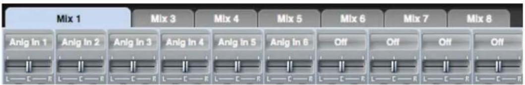 FOCUSRITE Saffire PRO 26 - Onglet de mixage - 1