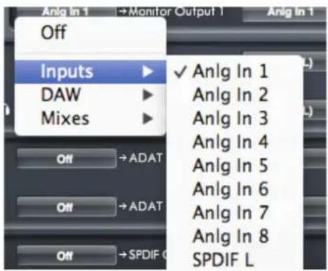 FOCUSRITE Scarlett 18i20 - Section routage - 2