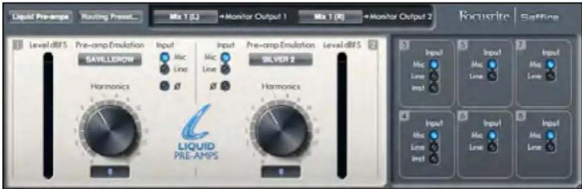 FOCUSRITE Liquid Saffire 56 - Section Préampli - 1