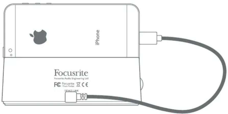 FOCUSRITE iTrack Pocket - Branchement et alimentation de l'iTrack Pocket - 1