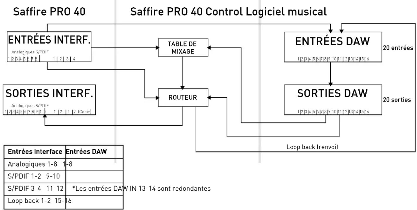 FOCUSRITE Saffire PRO 40 - Architecture de la Saffire PRO 40 - 4