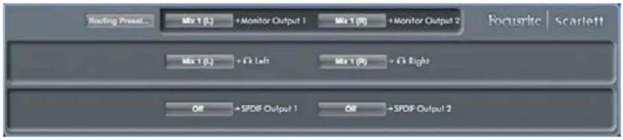 FOCUSRITE Scarlett 6i6 - Section de routage - 1