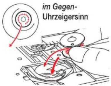 MIO STAR M22 En Vogue - Greiferspule einsetzen (Unterfaden) - 1