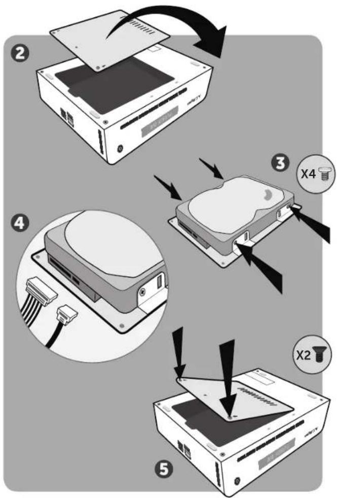 AC Ryan Playon!DVR HD ACRPV76120 - Jika Anda ingin menambahkan hard disk pilihan Anda sendiri, lakukan langkah-langkah ini. - 2