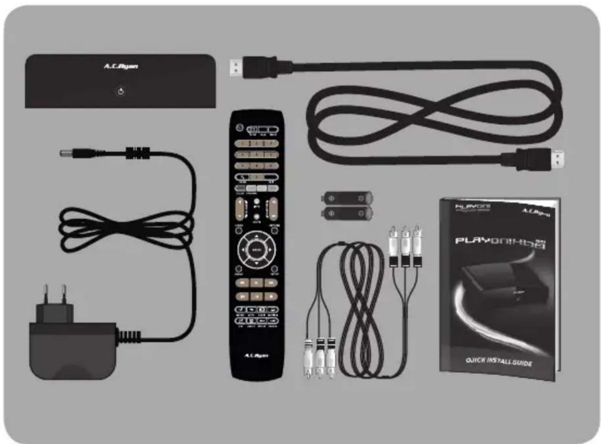 AC Ryan Playon!HD3 Mini ACRPV73800 - dette er en hurtig installationsveJledning, som Far dig i gang med din nye playon!hd mini 2. - 1