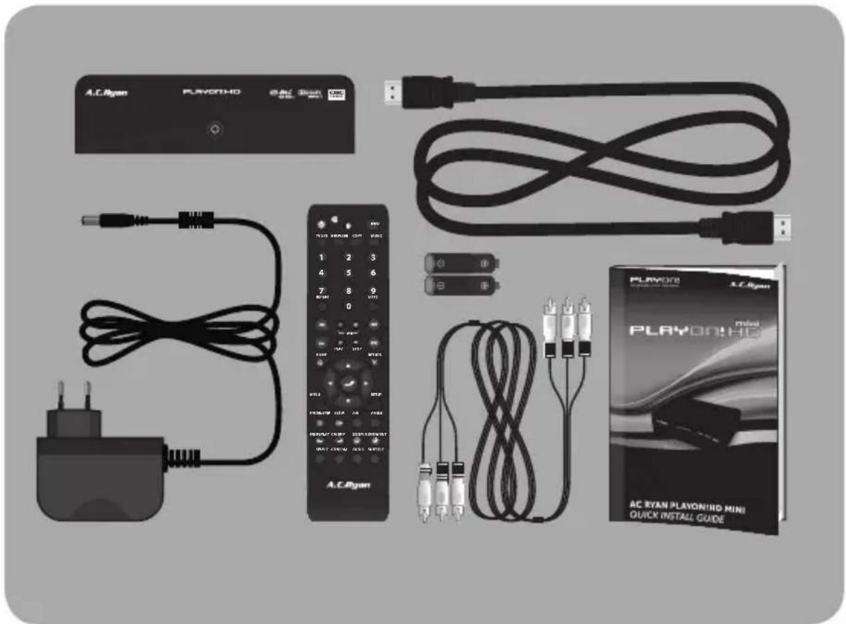 AC Ryan Playon!HD Mni ACRPV73200 - ce guide d'insTallaTion rapide vous perméTTra de connaÎTre les bases de voTre nouveau playon!hd mini. - 1