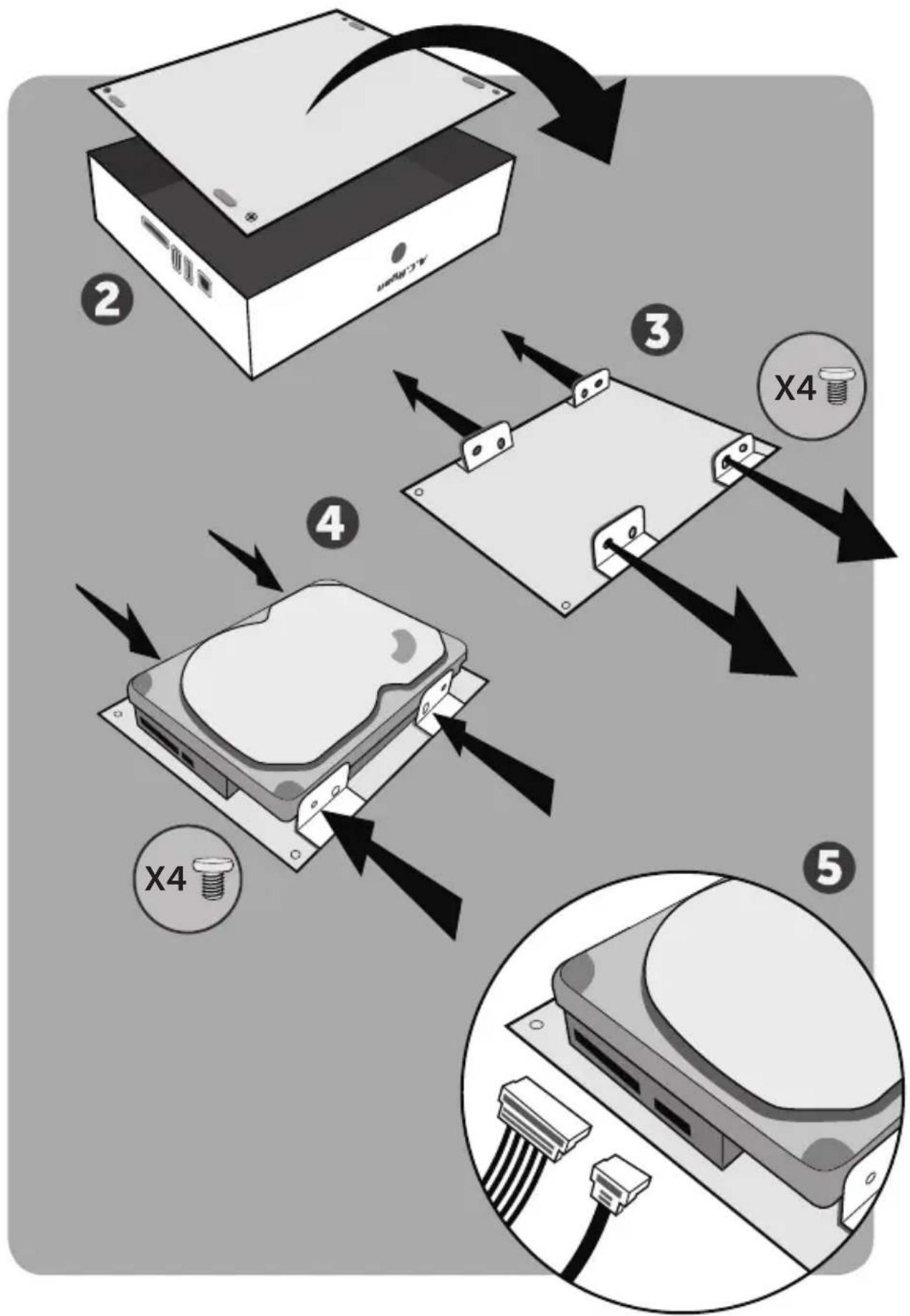 AC Ryan ACRPV73500 Playon HD Essential - Lepas semua sekrup di bagian bawah casing lalu lepas bagian bawah speerti terlihat pada gambar. - 2