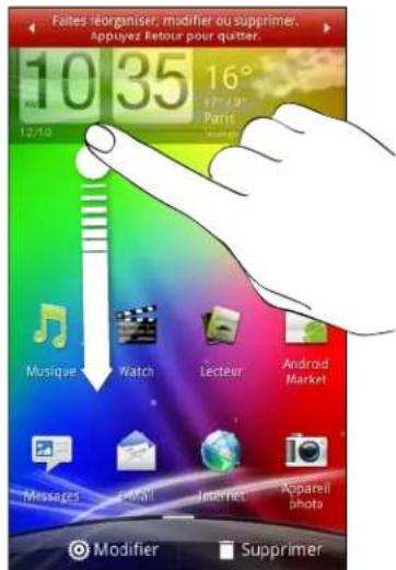 HTC Sensation XL - Modifier les paramètres d'un widget - 1