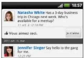 HTC Sensation XL - Commenter les messages postés sur Facebook - 1
