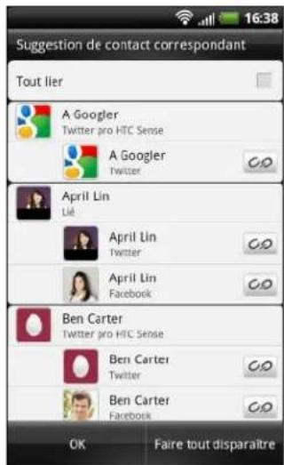 HTC Sensation XL - Accepter les suggestions de contact correspondant - 1
