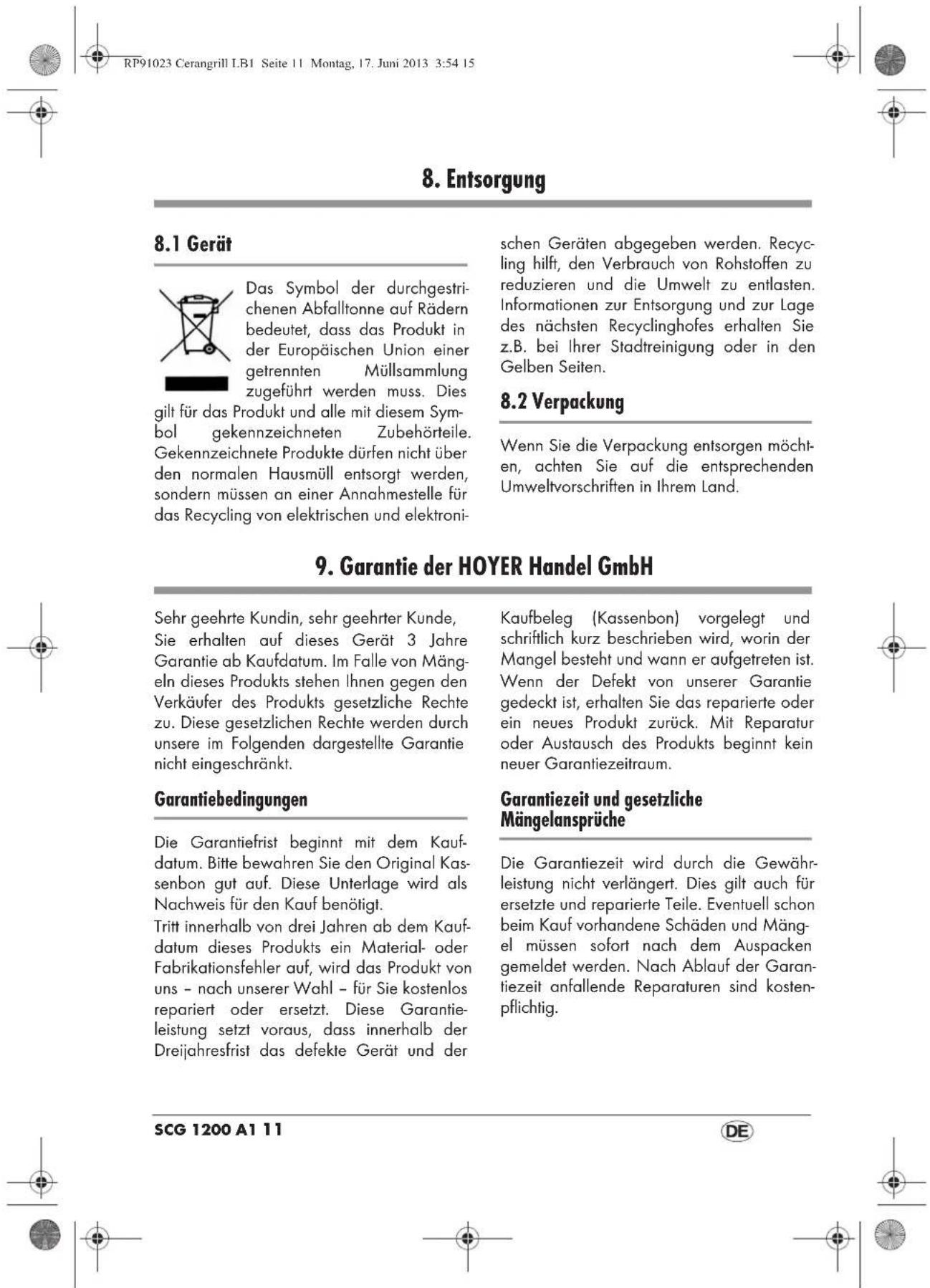 SILVERCREST Ceran SCG 1200 A1 - 1