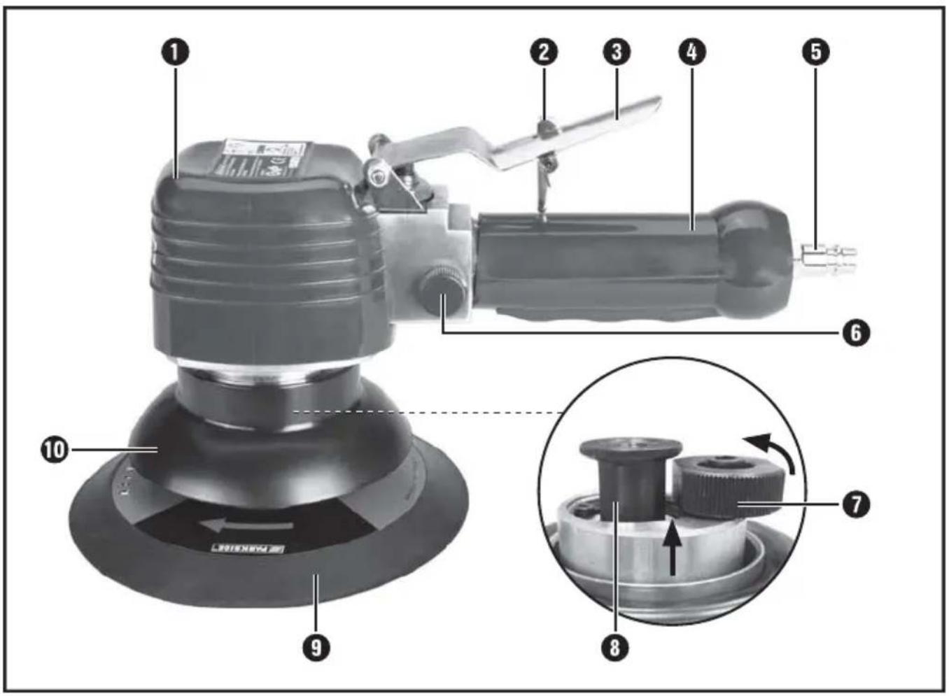 PARKSIDE PDEXS 150 B2 - TRYKLUFT-EXCENTERSLIBER - 1