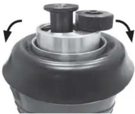 PARKSIDE PDEXS 150 C2 - Drehrichtungsangabe des Schleiftellers - 1