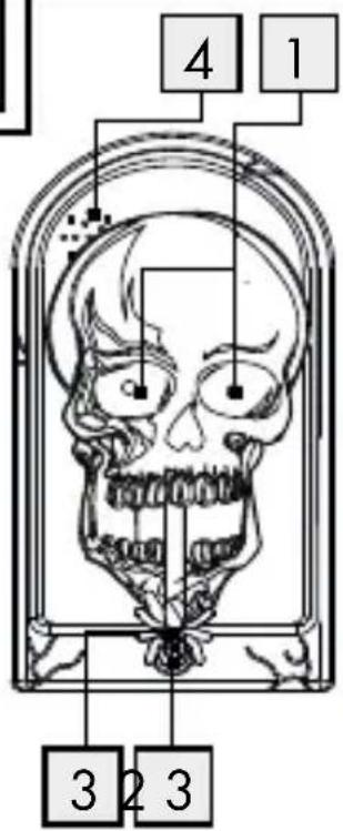 MELINERA HG01082A - SONNETTE DE PORTE HALLOWEEN / HEURTOIR DE PORTE HALLOWEEN - 2
