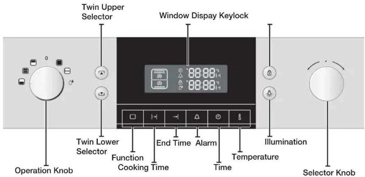 SAMSUNG BQ1S4T244 - oven controls - 1