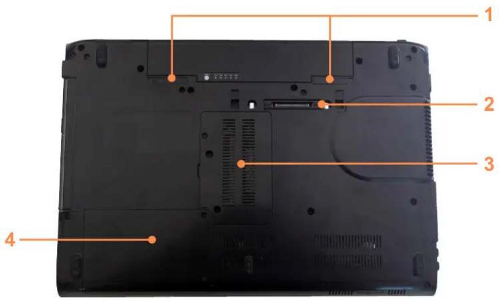 SAMSUNG NPP580E - 底视图 - 1