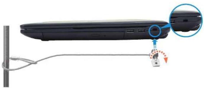 SAMSUNG NP270E5GE - 使用安全锁孔 - 1