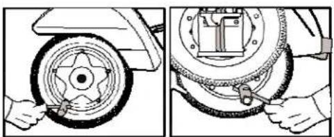 LML Star 200 - Changing of Rear Wheel: - 1
