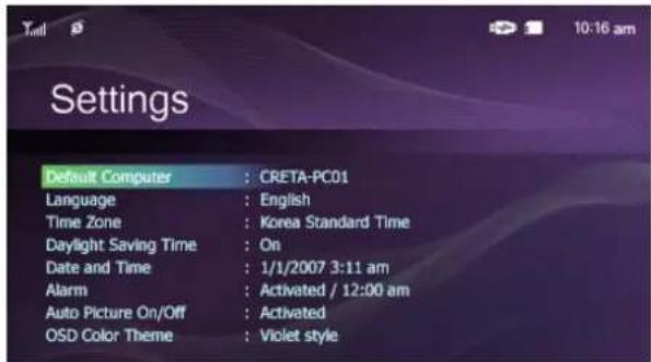 SAMSUNG SPF83V - Set Paramètres - 1