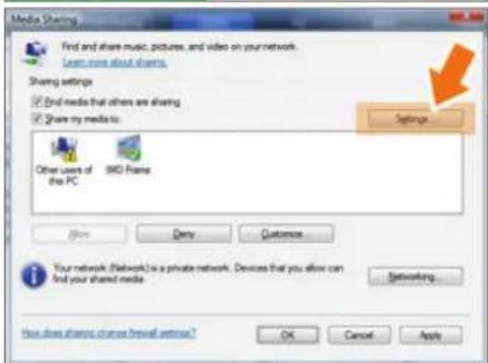 SAMSUNG SPF83V - Paramètres de partage pour l'acceptation des connexions depuis votre cadre photo - 5