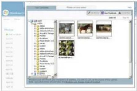 SAMSUNG SPF83V - Vérification de Windows Live Space et du téléchargement de photos - 2