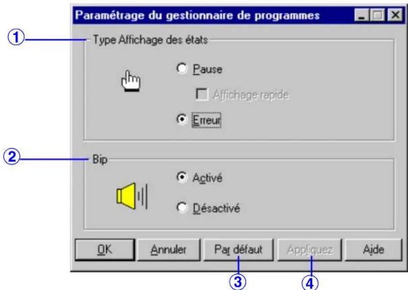 PANASONIC KXP7100 - Comment configurer le gestionnaire des programmes de l'imprimante - 1