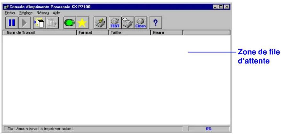 PANASONIC KXP7100 - Affichage de la fenêtre Console d'imprimante - 1