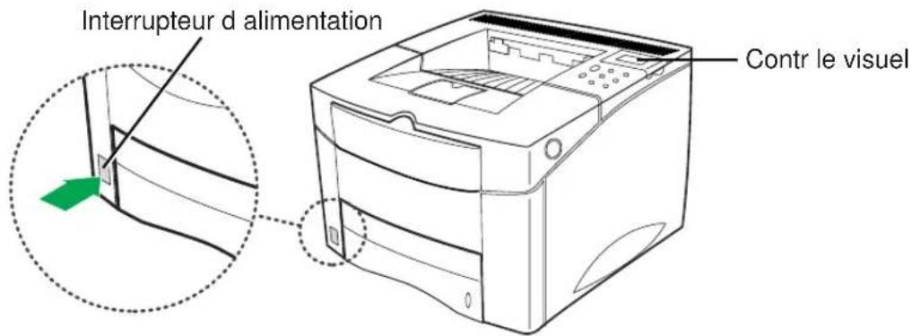 PANASONIC KXP7500 - Raccordement du cordon d'alimentation et mise sous tension - 2
