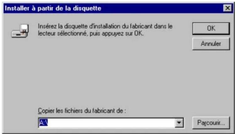 PANASONIC KXP7500 - Dans la zone de texte, entrez le nom du lecteur de CD-ROM (X:\ par exemple) puis cliquez sur Parcourir... - 1